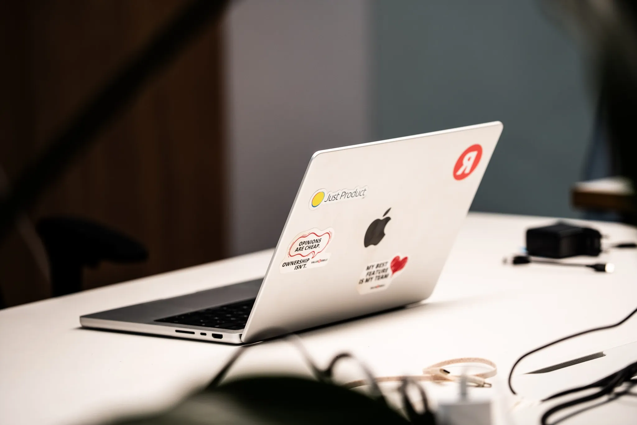 Laptop with Value Rebels stickers