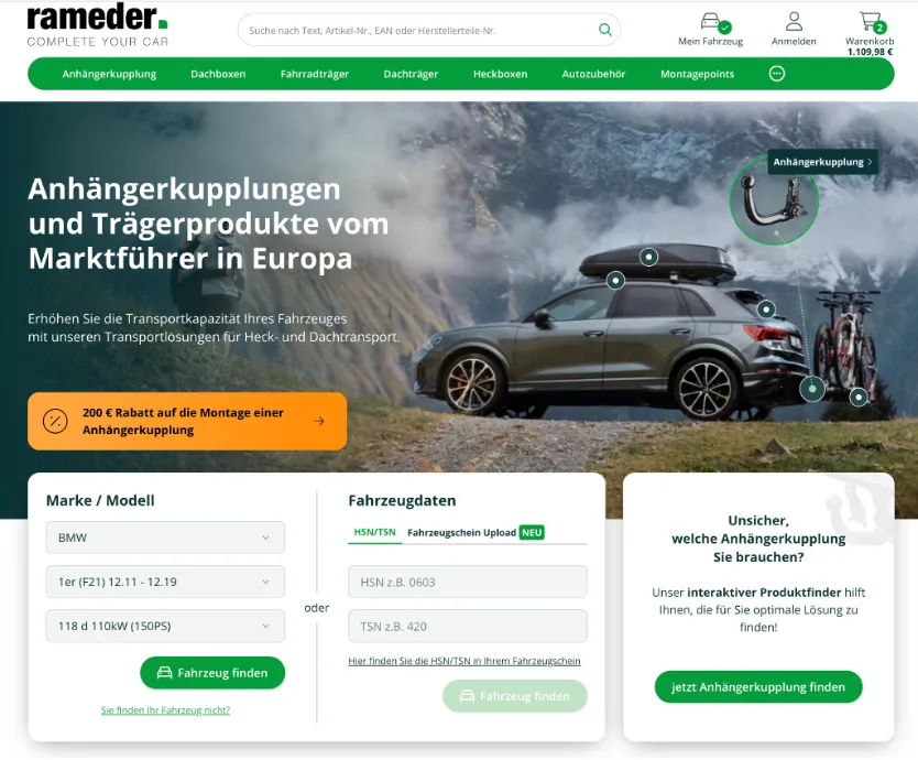 The Rameder online shop
