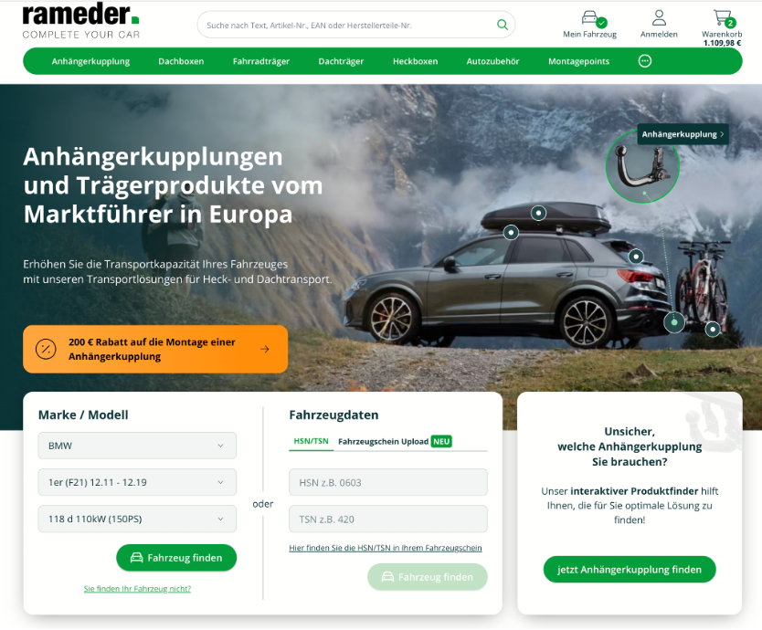 The Rameder online shop